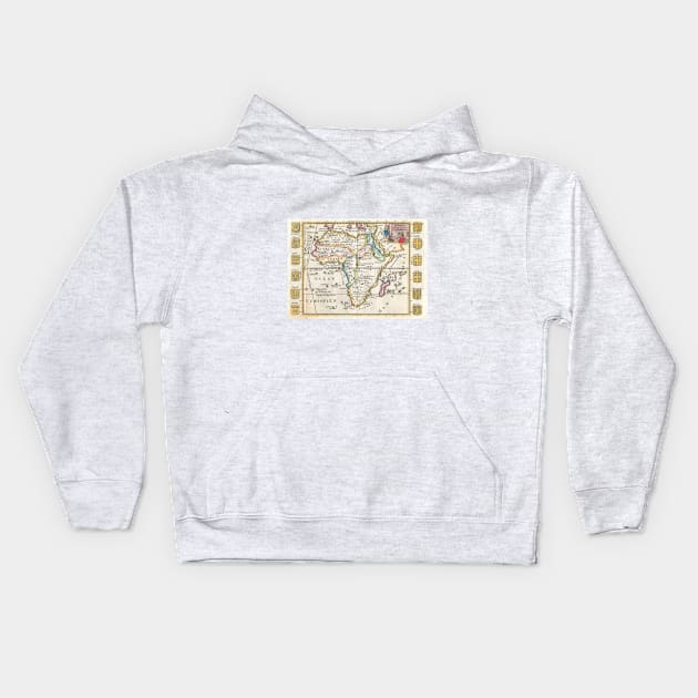 Vintage Map of Africa (1710) Kids Hoodie by Bravuramedia